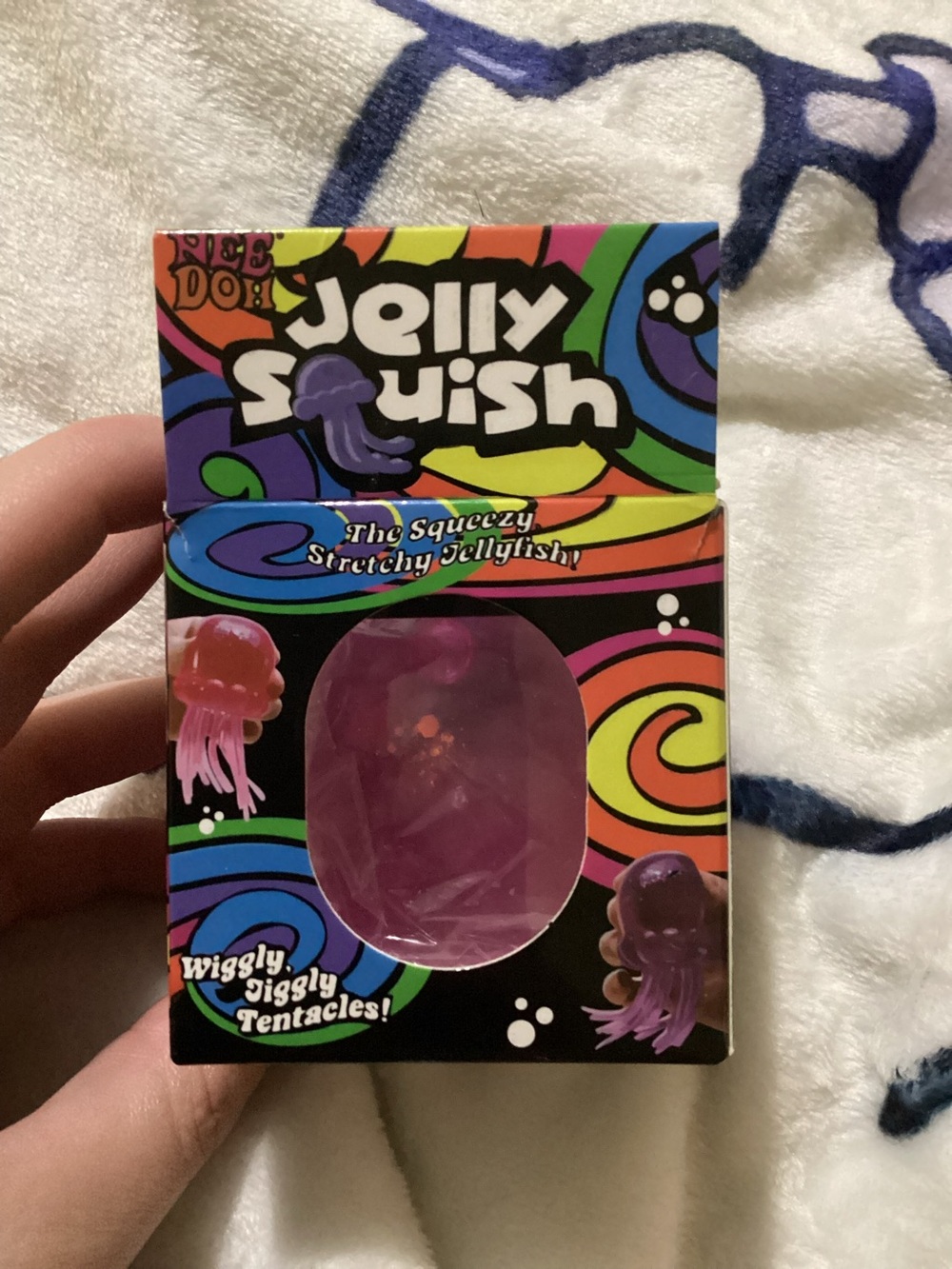 NEEDOH-Jelly Squish Squeezy Stretchy Jellyfish Toy - Pink